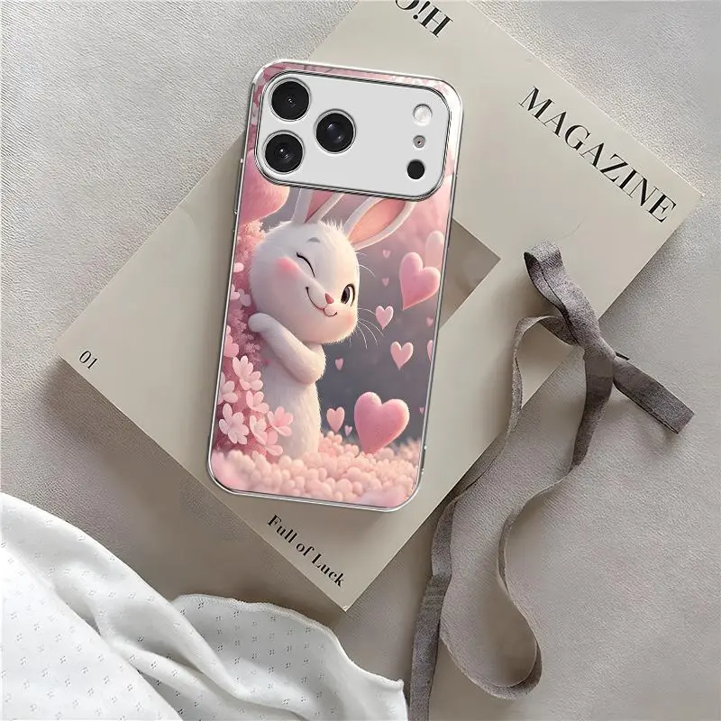 Cute Easter Bunny Case – Funny Rabbit Butt & Pink Heart Aesthetic Cover for iPhone 17 Pro-975