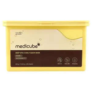 Medicube Deep Vita C Daily Quick Beauty Mask, 30 Sheets, 12.34 oz (350 g)