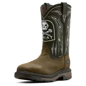 Men's WorkHog XT Bolt Skull Waterproof Wide Square Toe Carbon Work Boots