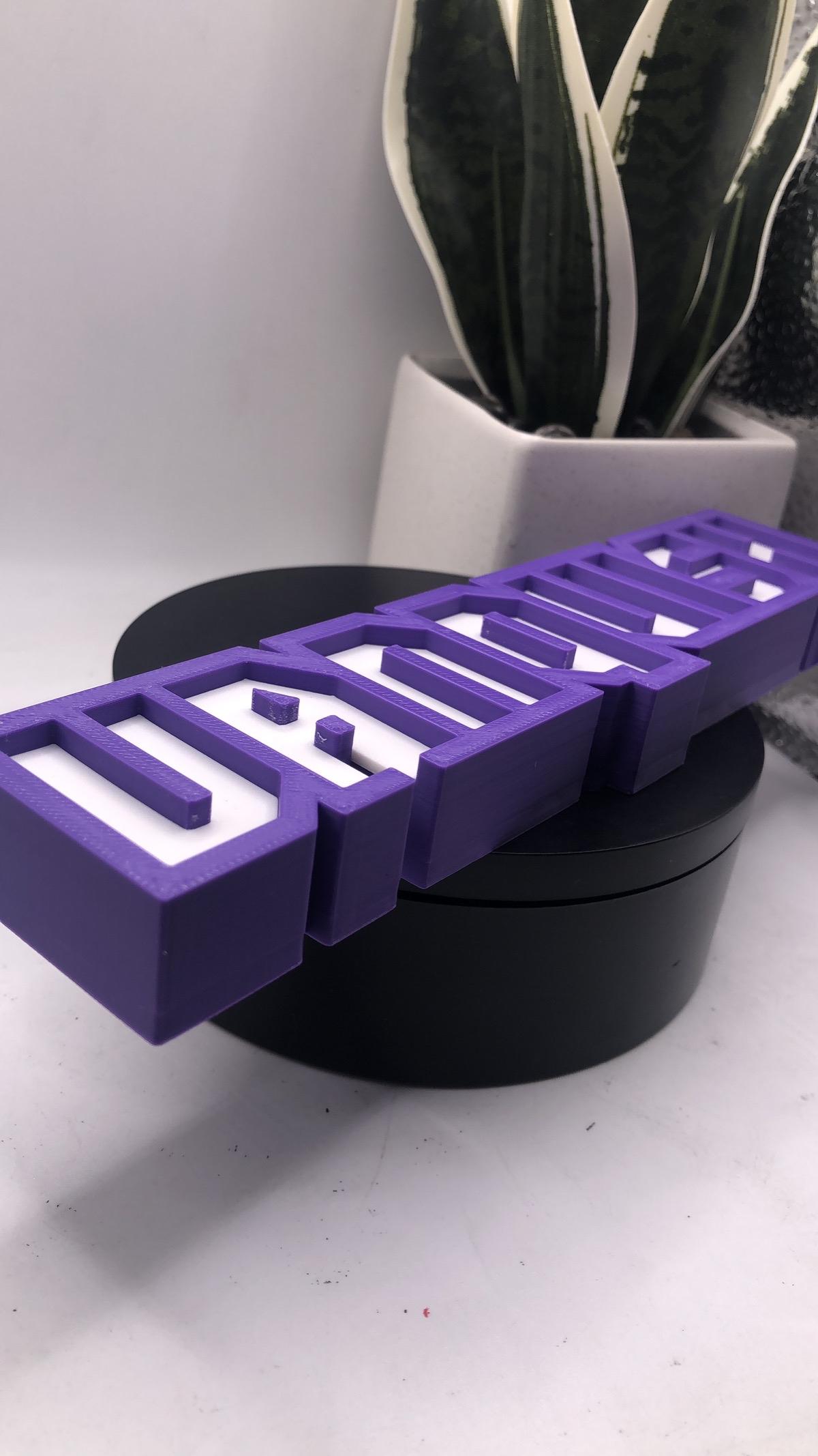 3d Printed Streamer Gamer Style Name Plate I Personalized Desk Sign I ...