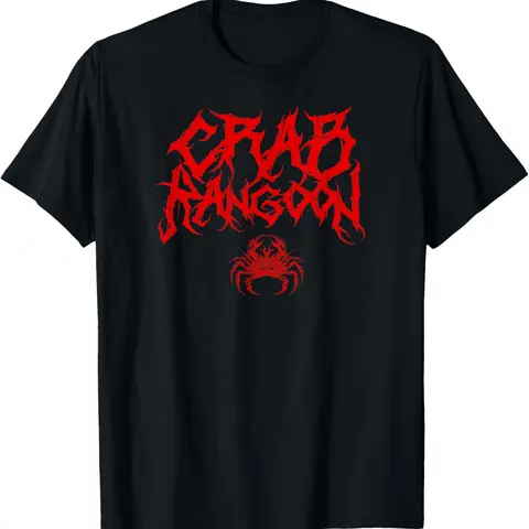 Men's 100% Cotton Soft Short-Sleeve Round Neck Tshirt - Crab Rangoon Chinese Food, Metal Band Vibe, Metal-Goth Humor, Classic Alt Menswear, Casual Fit, Street Style, Streetwear, Meme Shirts Funny