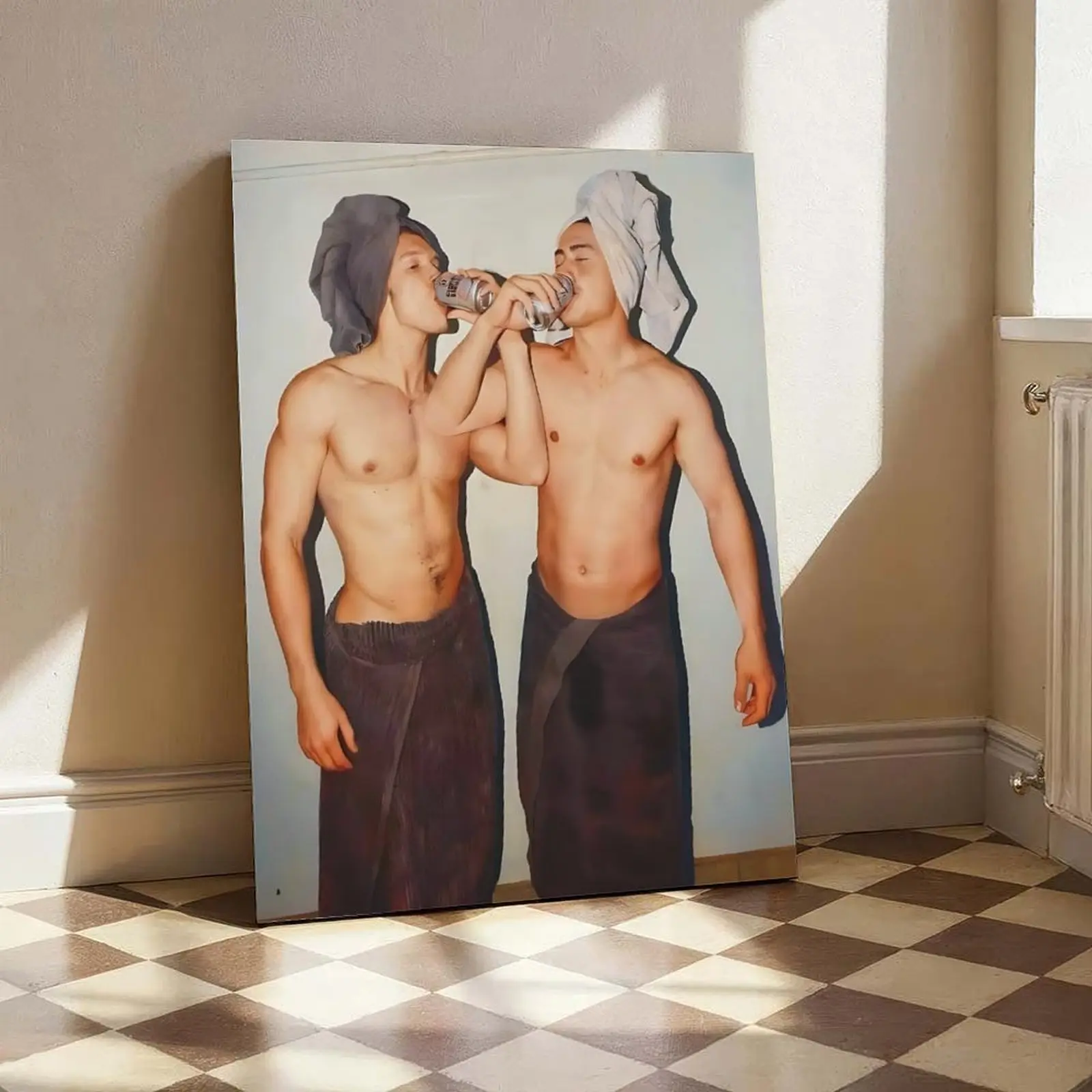 Artistic Drinking Scene Photo Print Poster - Fierce Competition Artwork by Ilya Rozanov, Sean Holland - Home Decor for Living Spaces, Man Cave, Room, Man Cave Decor, Room Decor