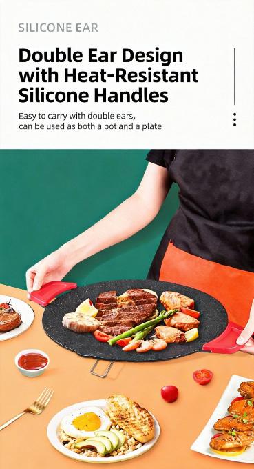 Multifunctional Electric Grill Indoor Non-Stick Smokeless Griddle for Home Cooking