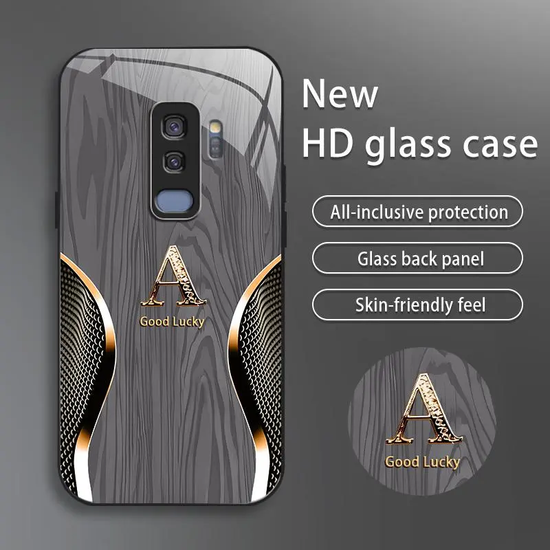 Premium Galaxy S9 Smartphone Case - Handheld Cellphone Protection for Devices, Brand-New, Drop-Proof, Fingerprint-Resistant, Sophisticated Minimalist Design, 26 English Letter Options, YM99