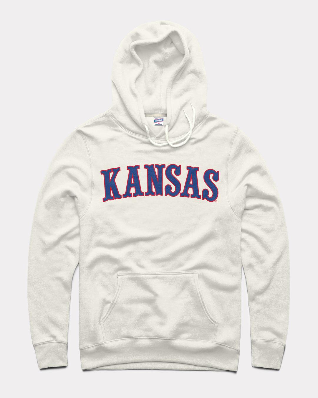 Retro Kansas Jayyhawks Circus Font Hoodie, Game Day Ready Sweatshirt, Show Your KC Love, Football Fans, Trending Us Streetwear, Viral on Tiktok Menswear Long Sleeve Casual Pullover