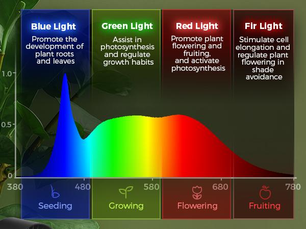Barrina TR40 Hanging Grow Lights for Indoor Plants, 40W 5000K Full Spectrum, Adjustable Beam Angle, High PPFD, Spotlight Grow Light with Timer for Indoor Growing, Large Tall Plant, Flowers