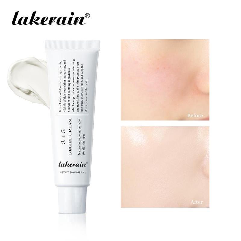 Lakerain 345 Relief Cream Daily Face Moisturizer with Niacinamide & Panthenol for Blemish Relief & Comfort Hydration 50ml