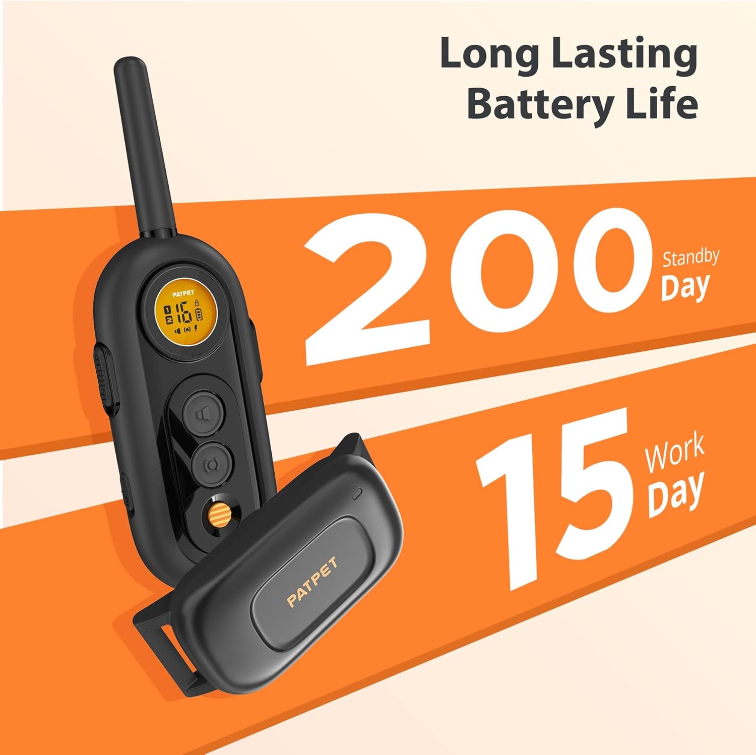 PATPET - Dog Training Collar with Remote, Collar for Small Medium Dogs 10-100lbs, Rechargeable IPX7 Waterproof Collar training  collars