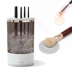 éclat Electric Makeup Brush Cleaner – Automatic USB Deep Washer for Brushes & Sponges (White)