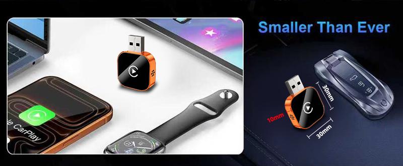【YURNLV】New 2026 Wireless CarPlay Adapter for iPhone/Android, Instant Connection, Hands-Free Calling
