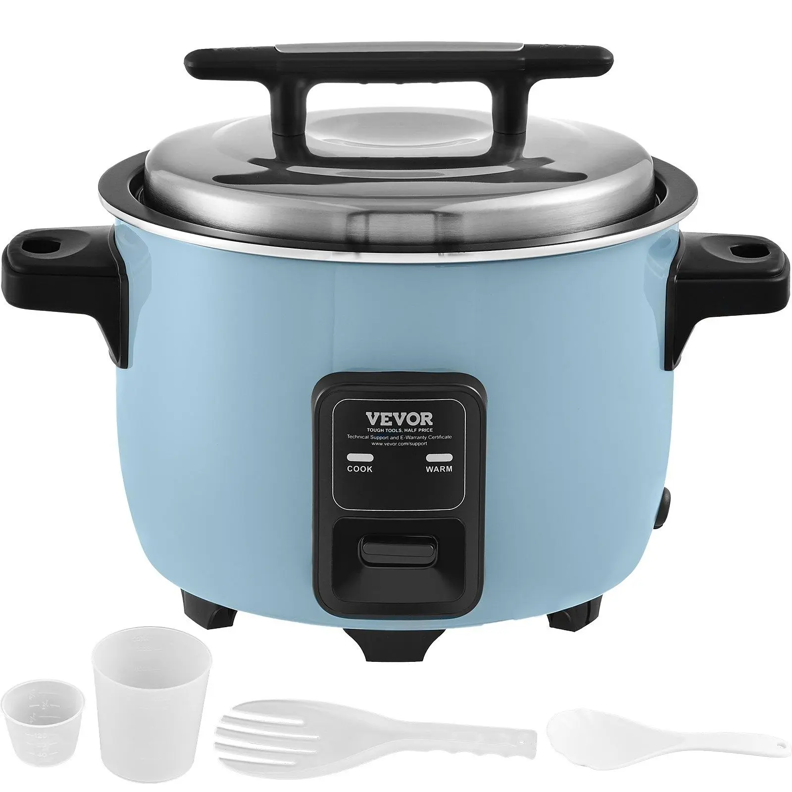 【Summerfinds】VEVOR Commercial Large Rice Cooker, 60-Cup Non-Stick Pot, 13L Capacity, 24H Keep-Warm Function for Rice Cooking in Busy Commercial Kitchens, Restaurants
