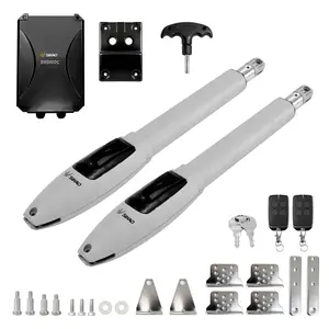 Heavy Duty Automatic Swing Gate Opener Kit for Dual Gates, 3000N/660lbs Max Capacity, 50W All-Copper Motor with Remote Controls,Single/Dual Doors, Inward/Outward Opening