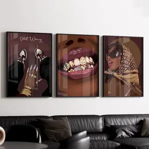 Set Art, Black Woman Art, Black Girl Art, Black Wall Art, Girl Wall Art, Black Woman Art Print