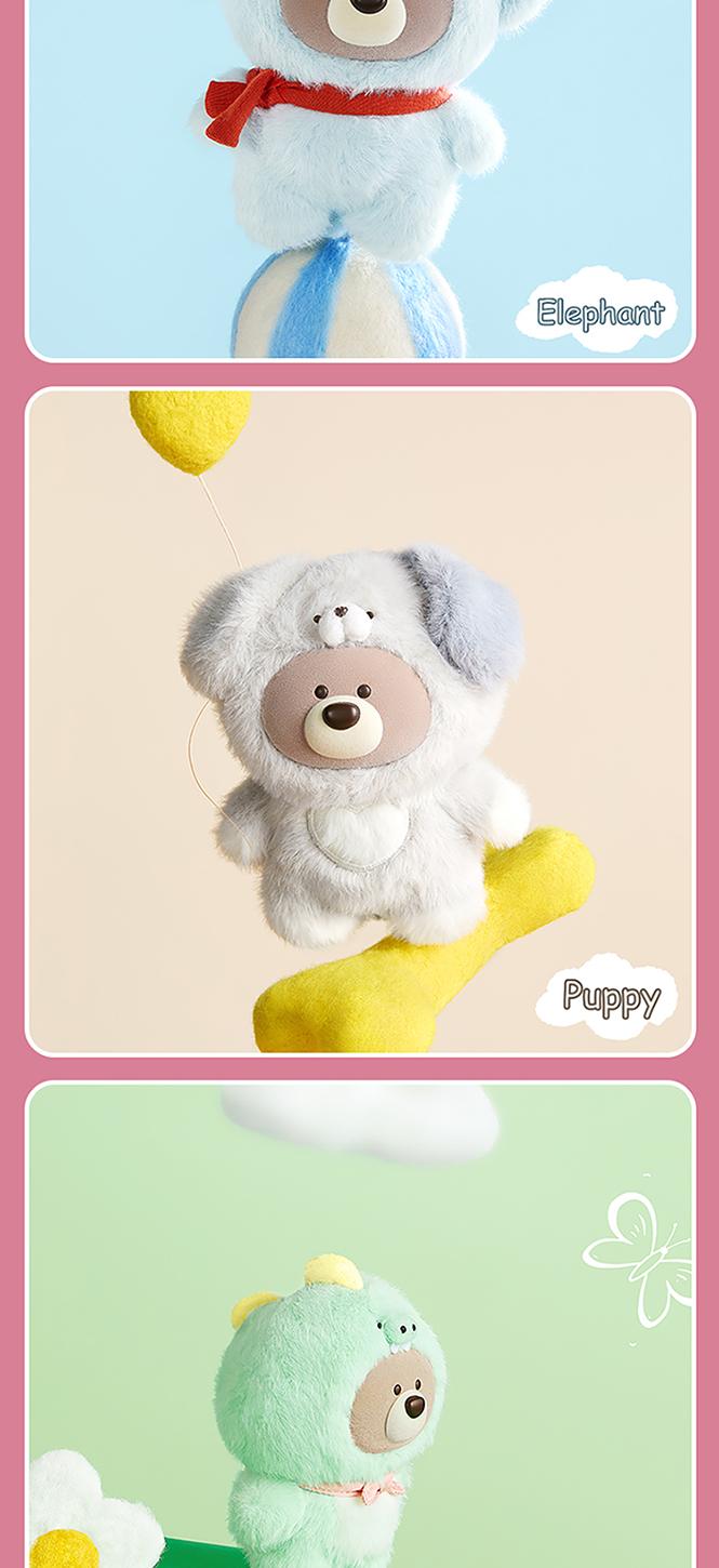 【New Year's gift】MINISO Jifute Bear Blind Box Unboxing! Cute Hanging Plush for Bags & Keys, Build Your Cute Squad