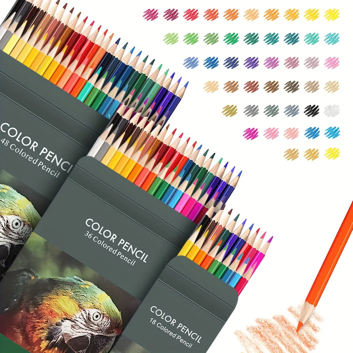 Rich Colors Colored Pencils (12 Colors/18 Count) - Office Stationery Writing Tools, Back-to-School Ready Party Gifts, Drawing Set, Assortment Kit Pencils