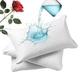 Waterproof Pillow Protectors 4 Pack Queen 20x28 Inches with Hidden Zipper Dust Moisture Sweat Proof Pillow Case Cover Protector Soft Comfortable White