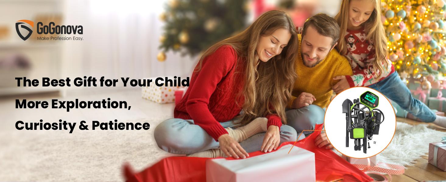 [3 OFF] Best Gift GoGonova Waterproof Metal Detector for Adults & Kids, with High Accuracy Lightweight 8" Search Coil, All Metal & Disc Modes Tool Portable