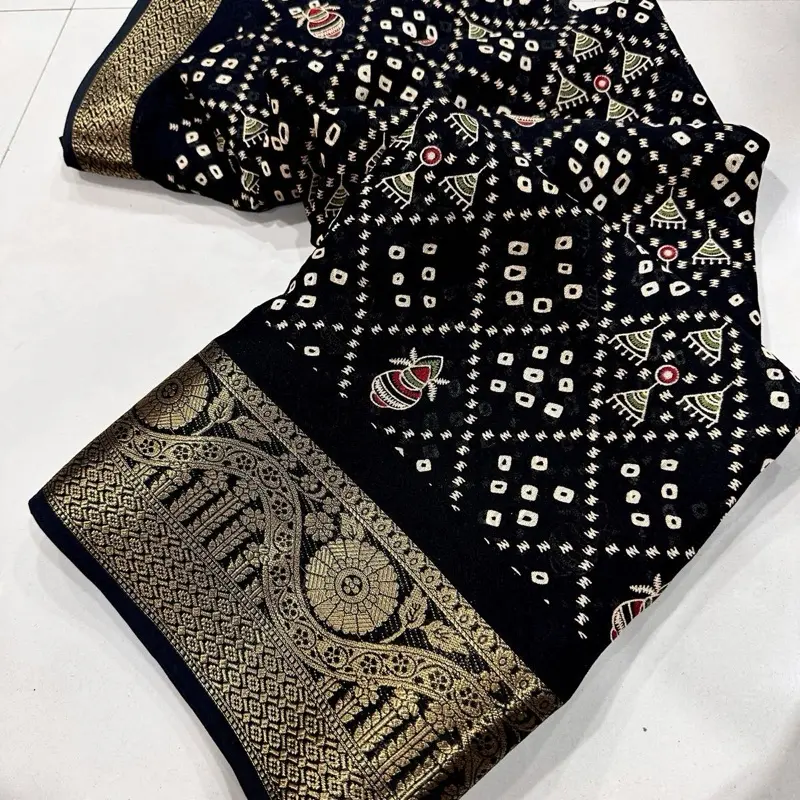 Soft tissue georgette Sare with Blause piece Soft tissue georgette Sare with Blause piece