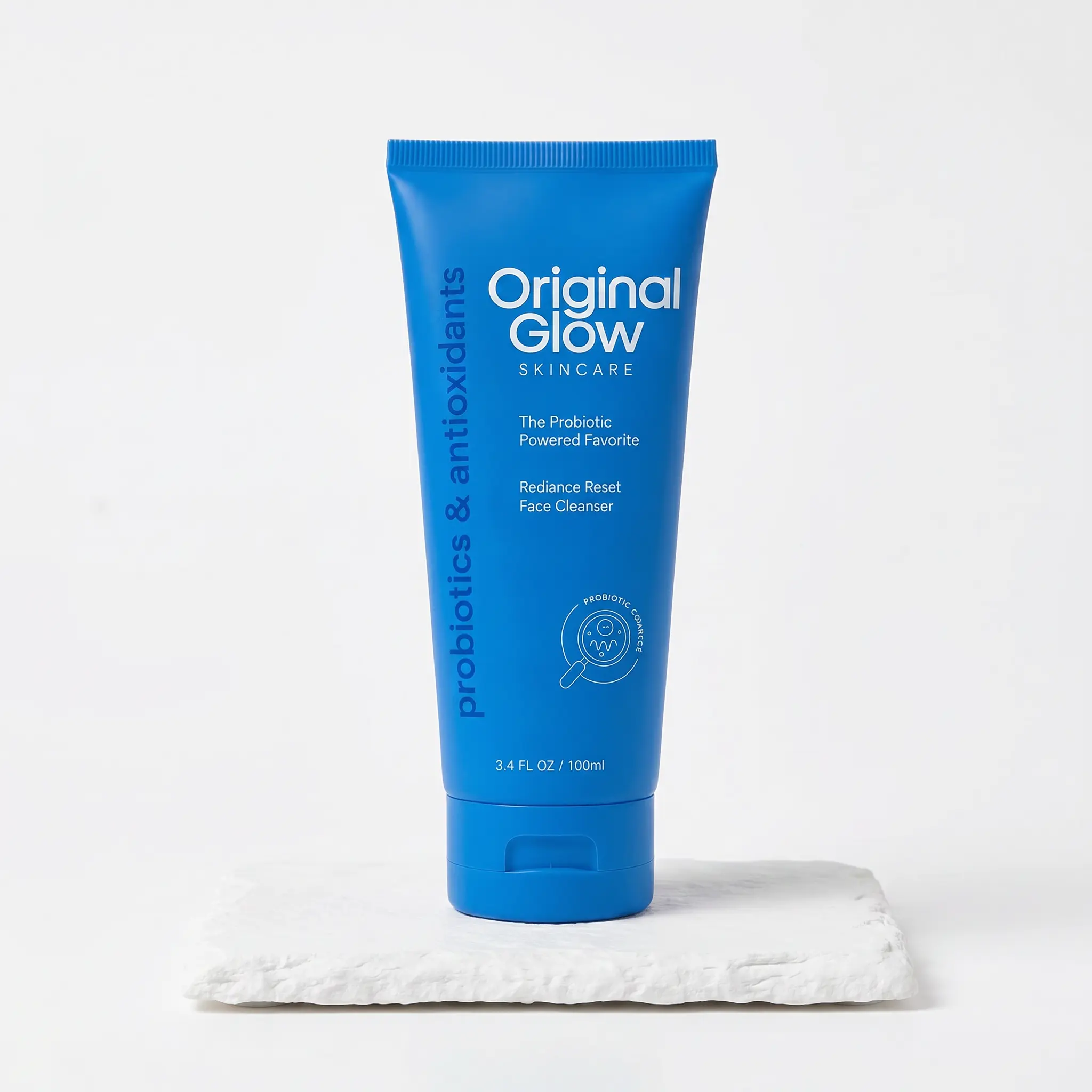 Gentle Face Cleanser for Sensitive Skin — Pre + Postbiotic Daily Face Wash, Barrier Support, 200ml / 6.7 fl oz | Original Glow Reset