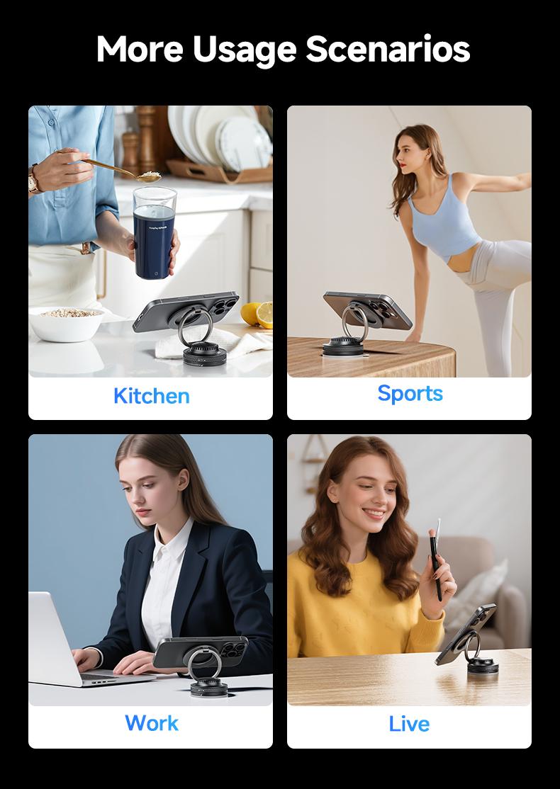 MAGIC JOHN 2-in-1 Magnetic Car Mount with Built-in Rose Fragrance | 360° Adjustable Phone Holder for Navigation | Fits Windshield, Dashboard, Mirrors & Smooth Surfaces