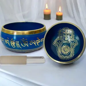 Small Symbol Singing Bowl with Mallet – 4.25" Meditation & Sound Healing Bowl