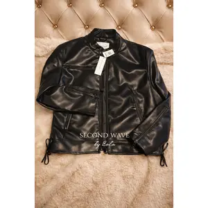 Rebecca Minkoff Black Faux Leather Moto Jacket – NEW WITH TAGS – Size S