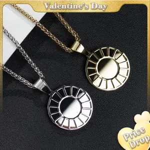 Holylegend Mac Miller Divine Feminine Necklace, Mirror Pendant Jewelry in Gold & Silver, Inspired Gift for Music & Fashion Lovers Cross Chain Design