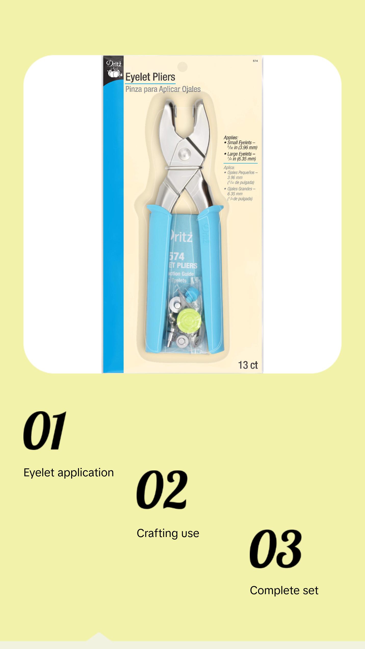 Eyelet Pliers for 5/32" & 1/4" Eyelets, Turquoise