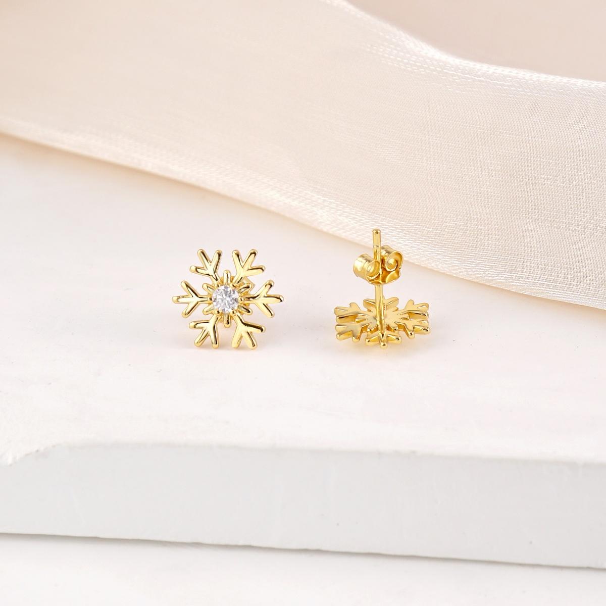 Delzzad Romantic Icy Snowflake Stud Earrings Synthetic Moissanite S925 Earring Jewelry Perfect Birthday Engagement Anniversary Christmas Gift Delzzad Romantic Icy Snowflake Stud Earrings Synthetic Moissanite S925 Earring Jewelry Perfect Birthday Engagement Anniversary Christmas Gift