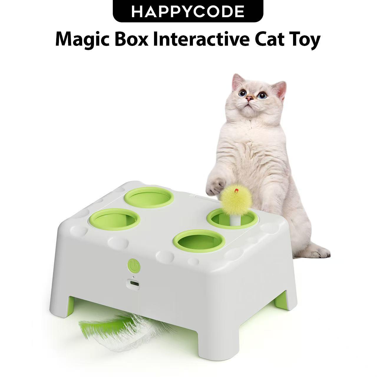 Happycode Cheese Magic House Interactive Cat Toy Designed for indoor cats Mole Whack + Feather play Dual stimulation Three switchable modes Type-C charging Suitable for both senior and kittens The perfect birthday gift for your cat Happycode Cheese Magic House Interactive Cat Toy Designed for indoor cats Mole Whack + Feather play Dual stimulation Three switchable modes Type-C charging Suitable for both senior and kittens The perfect birthday gift for your cat