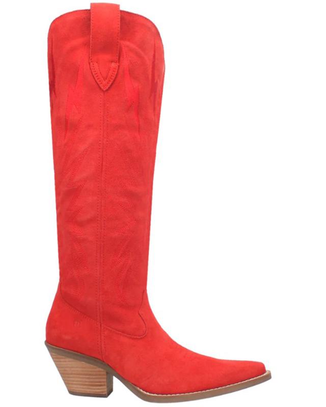 Dingo Women's Thunder Road Western Performance Boot Snip Toe - Di597-Red