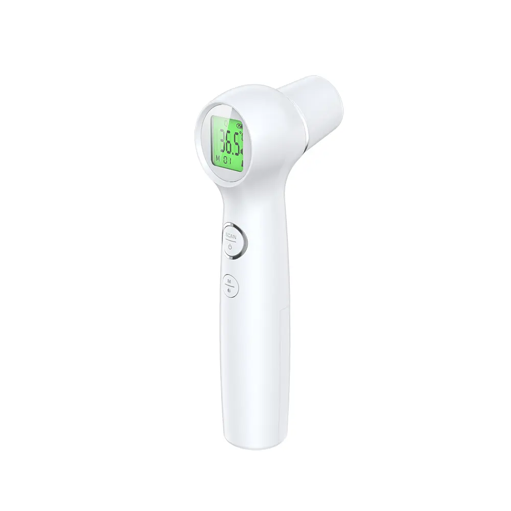 Portable Digital Infrared Thermometer - Electric Temporal Kitchen Thermometer for Home Use, Forehead-Readable, 1s Instant Accurate Reading, Fever Alarm, Memory Function, Digital Thermometer