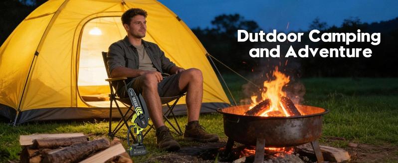 SEESE Brushless Mini ChainSaw - Portable Electric Cordless Saw for Wood Cutting, Batteries (2000mAh) ,Pruning, Gardening, Camping - Suitable for Seniors, Women Holiday gifts