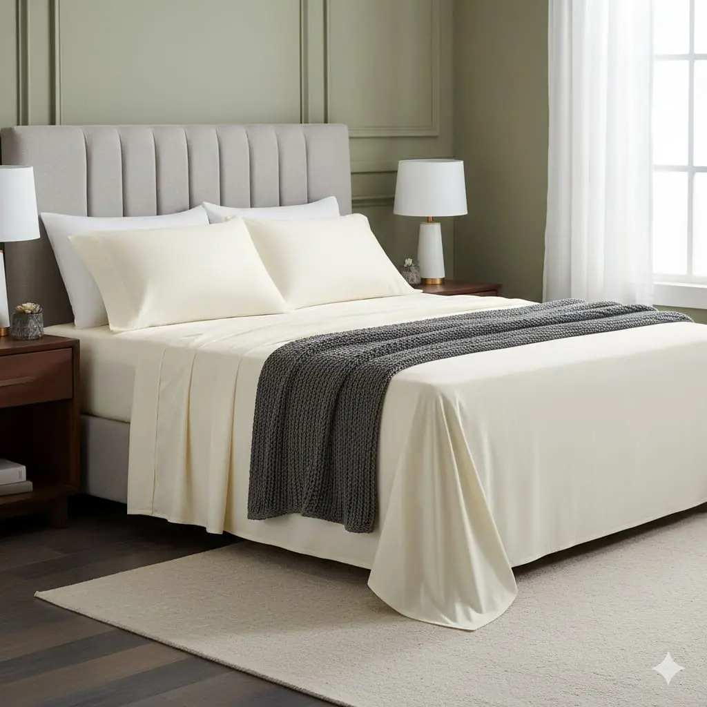 Austin Home Collection Prescott 1000 Thread Count Cal King Beige Sheet Set