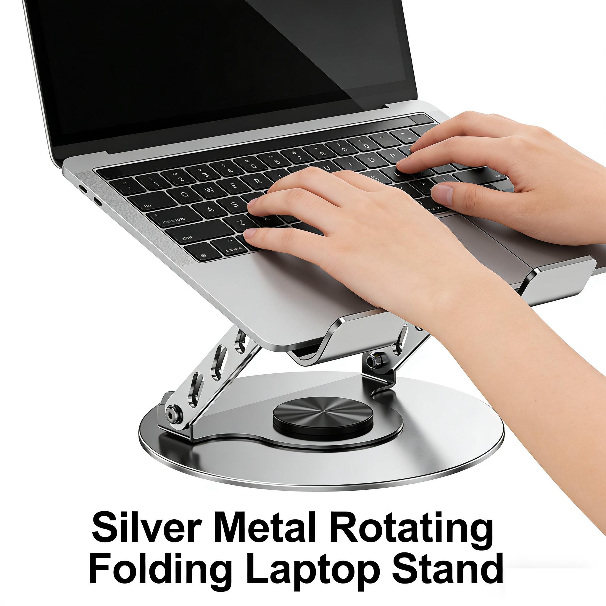 360° Rotatable Tablet Stand Adjustable Foldable Desktop Notebook Stand Holder for 10-17 Inch Laptop Tablet(Large)