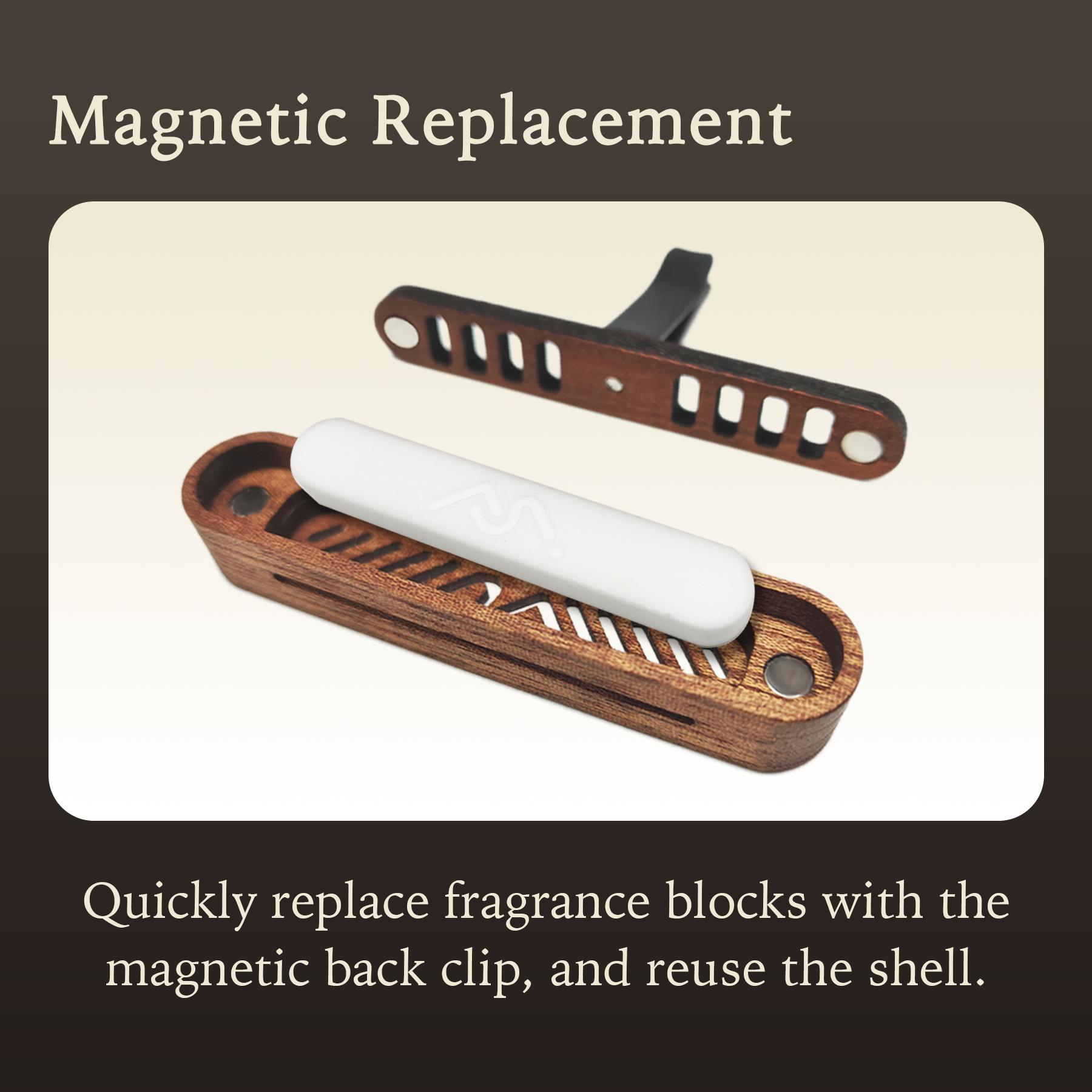 Fancyspace Long-Lasting Car Air Freshener, 3-Month Long-Lasting 3pcs Old Money Style Natural Wood Car Air Freshener – Magnetic Clip, Premium Scent, Christmas Limited Gift Edition