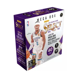 Panini 2024-25 Select Mega Box - 40 Card Pack with Exclusive Parallels & Elite Athlete Chase Hits for Collectors
