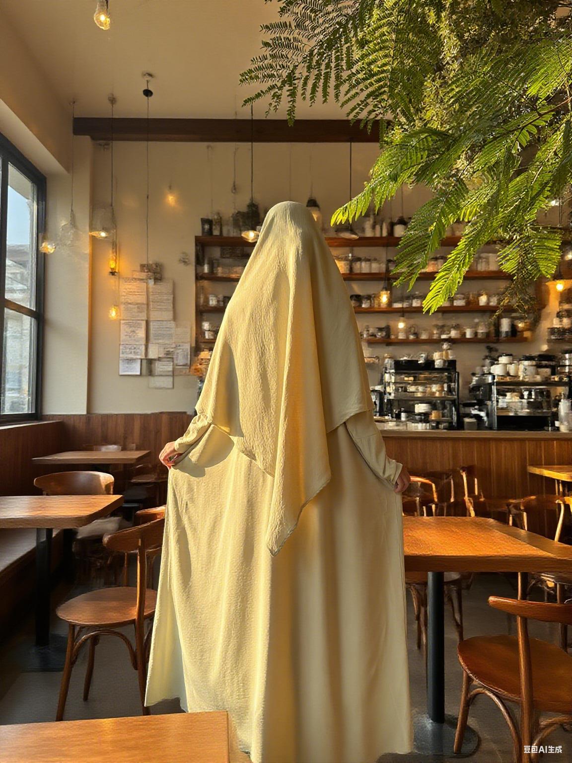 CL05-2 Abaya Hijab, Muslim dress, hijab, solid color, simple and casual, crepe Khimar suit【Fashionweek】