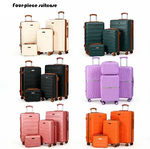 4 PCS Luggage Sets, Expandable ABS Travel Suitcase Set with Double Spinner Wheels, TSA Lock Hardshell Durable Traveling Bag Luggage Sets (13/20/26/28in) Gift for Back to School