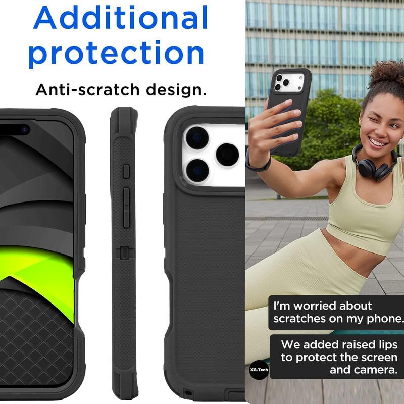 For iPhone 17 Air 16 15 Pro Max 14 13 12 11 Xr Xs Phone Case Heavy Duty Shockproof Rugged Cover Phone Accessories Handheld Smartphone Protection