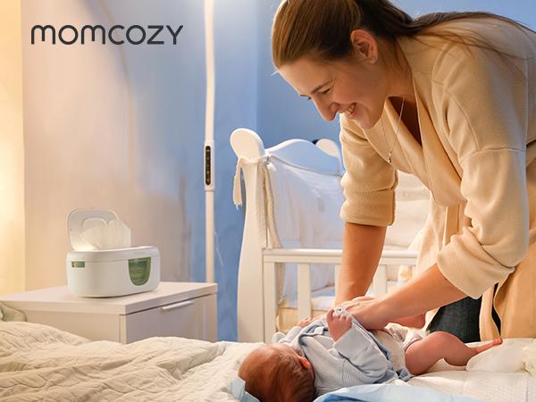 Momcozy Baby Wipe Warmer, Innovative Spring Design, Large Capacity Wipes Dispenser, Fast and Even Heating, 4 Modes of Temperature Heating Control 1 Pack