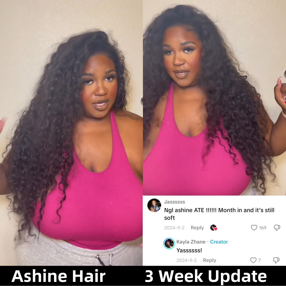 [Ashine] Vacation Hair 10A Brazilian Virgin 100% Human Hair Deep Wave Deep Curly Bundles Sew In Quick Weave Ponytail Closure Extensions One-directional Cuticles-sleek, Tangle-resistant, and Re-wearable 12-30 Inches Afro Kinky Bulk