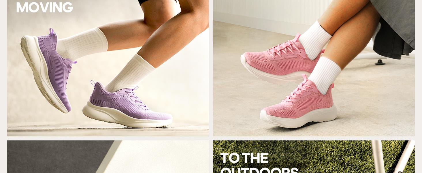 NORTIV 8 Women's Slip on Walking Shoes Lightweight Gym Sneakers ActiveFlow Workout Breathable Hands-Free Cross Trainer Comfortable Fashion Sneakers