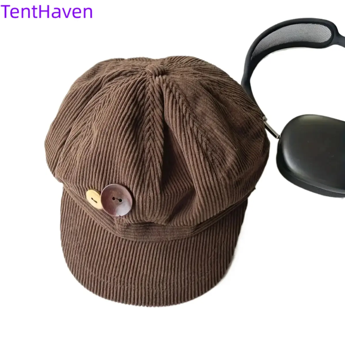 2026 Autumn-Winter New Warm Corduroy Newspaper Hat Cap, Korean Painter Style Cool Hat for Girls, Fashion Sports & Outdoor Accessory, Cool Hats