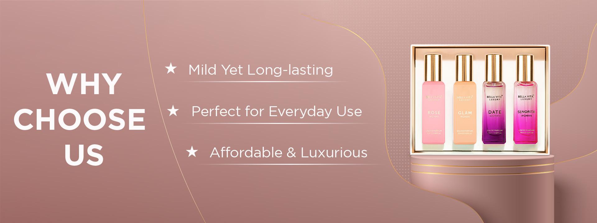 Bellavita Luxury Women Perfume Gift Set | 4 Best Selling Women’s Fragrances | Mini Perfume Gift Sets for Women | Perfume Sets for Women Gift | Women’s Day Special Collection