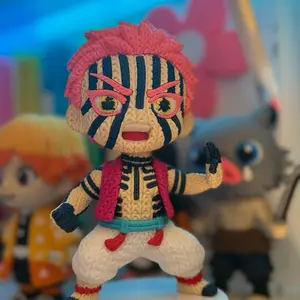 Akaza Figure 8” Crochet-Style akaza | Demon Slayer Inspired