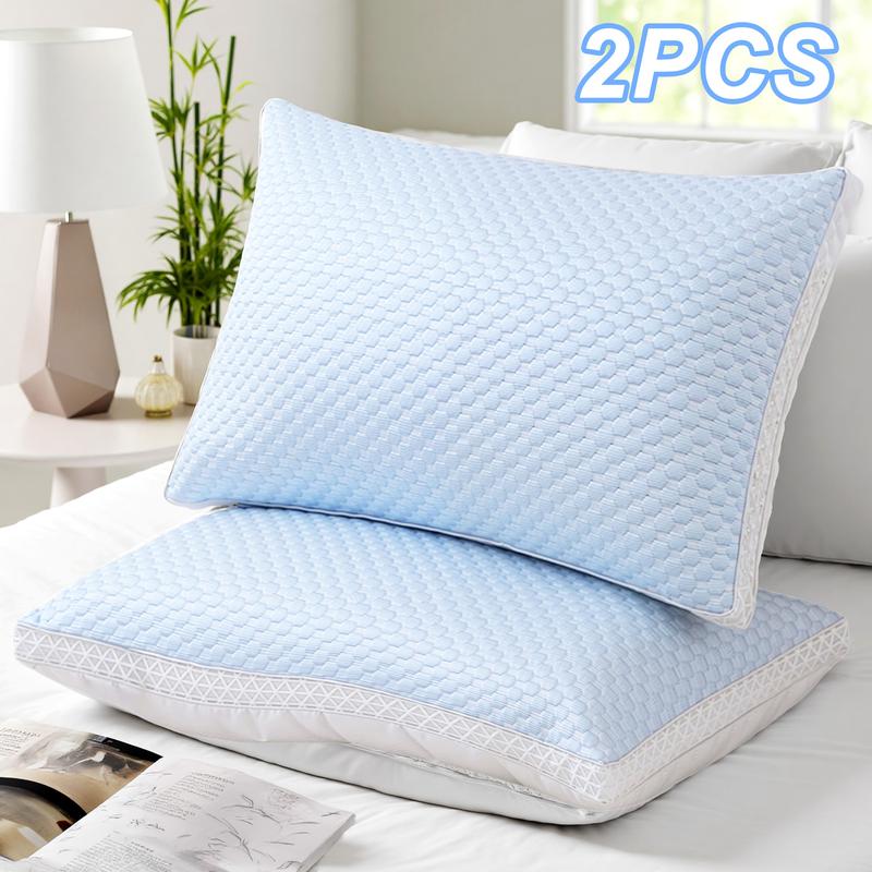 2PCS Raybee Luxury Neck Pillows -Queen Size ,Adjustable Hotel Quality Pillow for Sleeping,Breathable Fabric with Gentle Massage Dots,Festival gifts, Decor Bedroom Accessories [Black Friday]