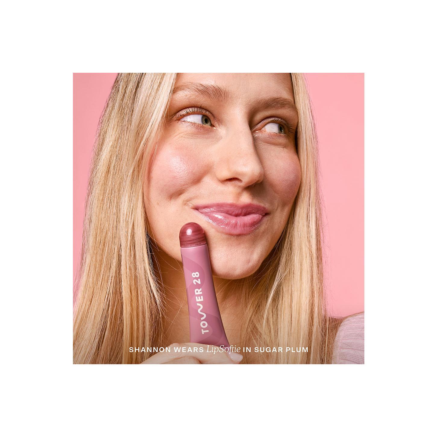 Tower 28 Lipsoftie Tinted Lip Treatment in Sugar Plum
