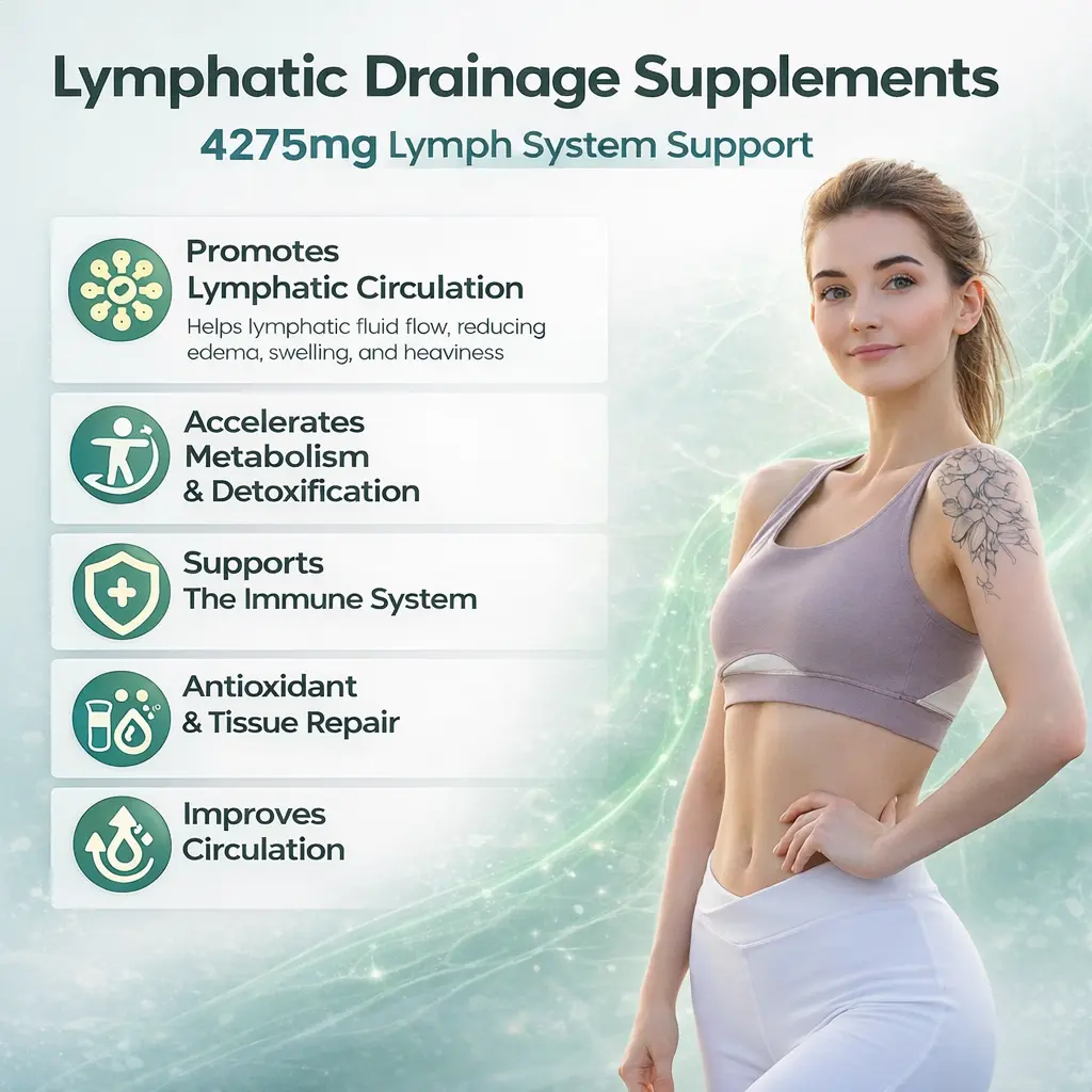 Lymphatic Drainage Supplement, 60 Capsules, 4275mg Lymph System