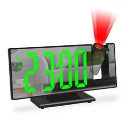 Projection Clock with Black & Green Ligh